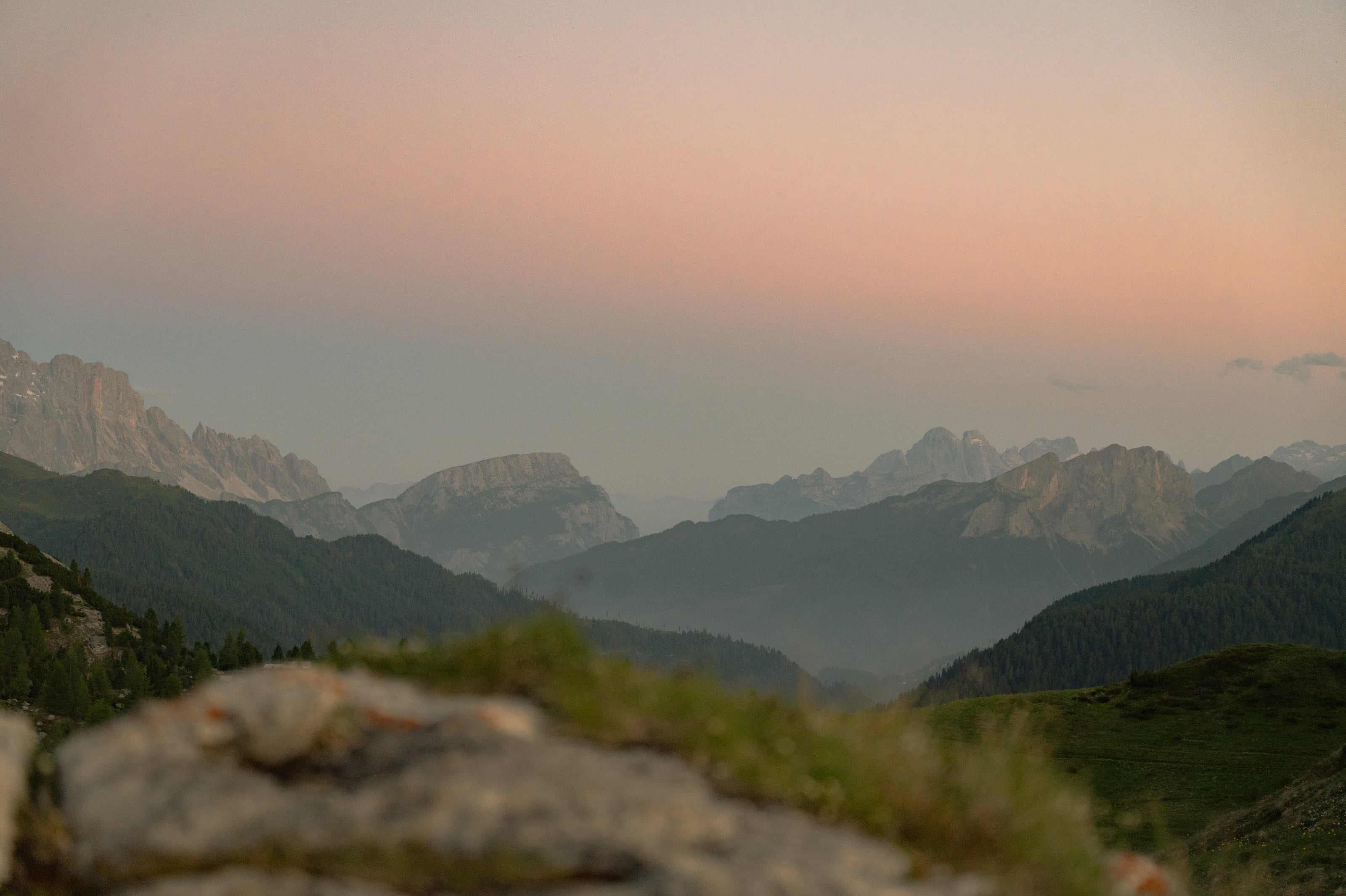 Dolomites landscape at sunset photographed by Luca Canins